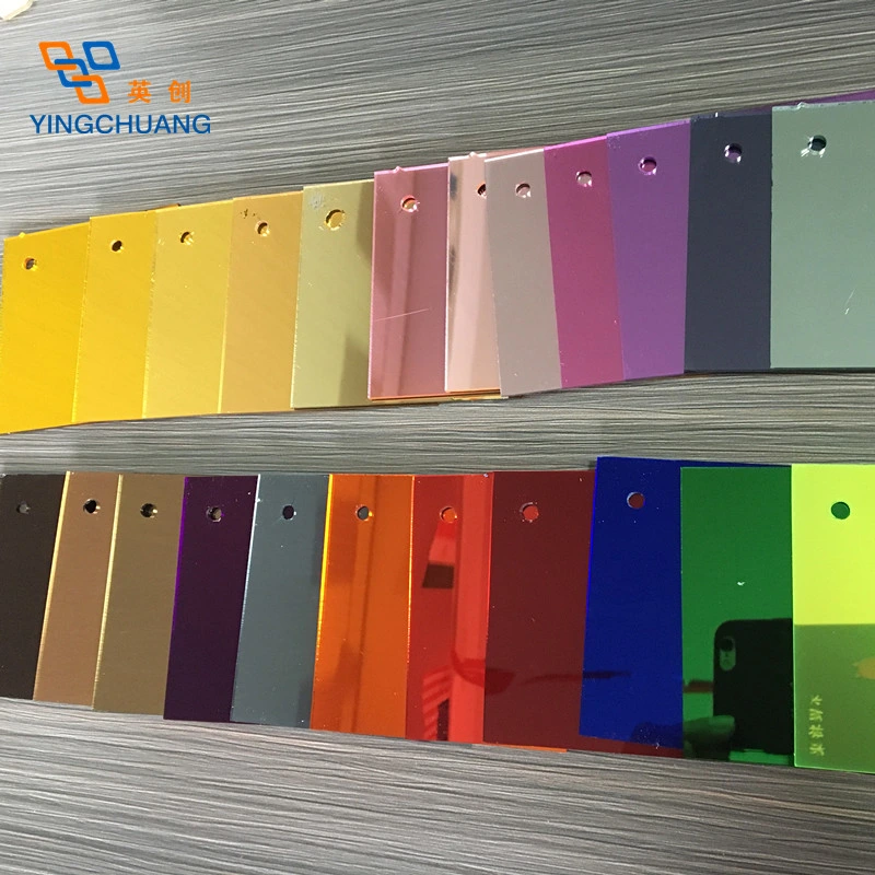 Factory Wholesale Price 2mm Thick Gold Acrylic Plexiglass Plastic Mirror Sheet for Display