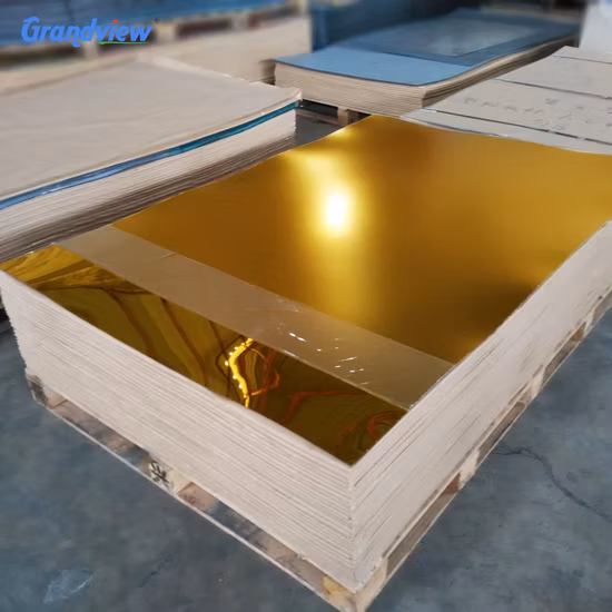 Vidro Perspex Plexiglass Ouro Plástico Acrílico Espelho Barato com Adesivo